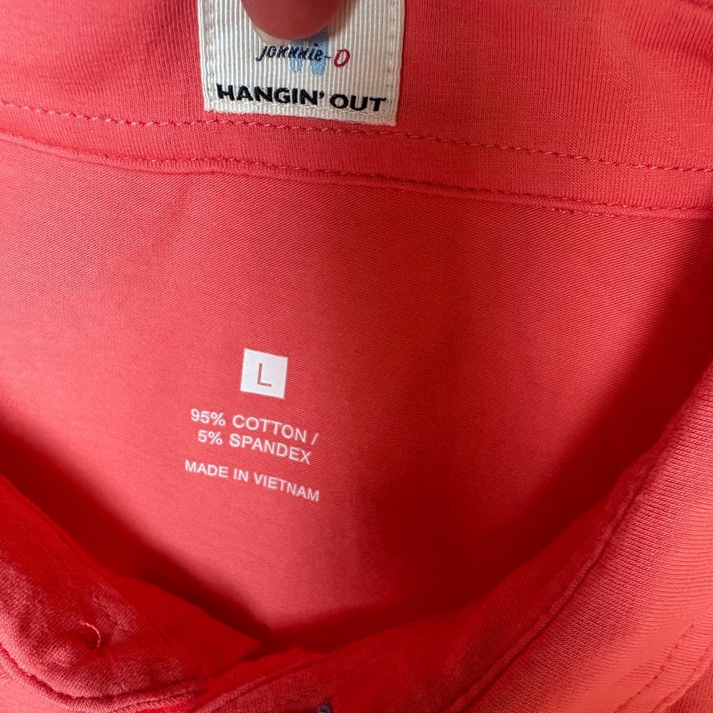 Johnnie-O Hangin Out The Original polo shirt Coral Large - Picture 13 of 15